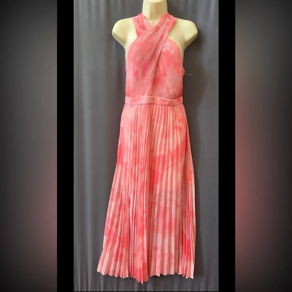 Ted Baker chiffon,pleated, midi, Fully Lined Dress,TB2=USA6, new - Picture 3 of 9
